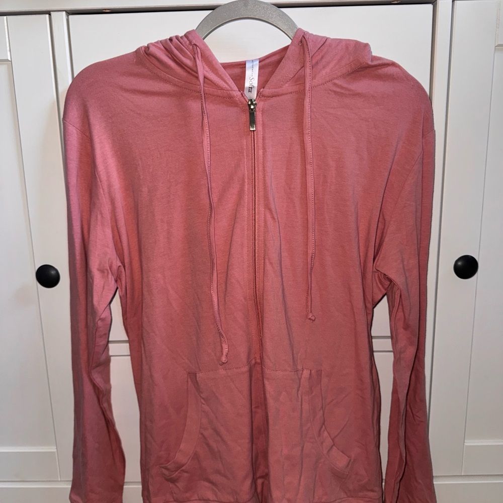 Pink Zip-Up Hoodie